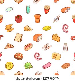 Various images set. Background for printing, design, web. Usable as icons. Seamless. Colored.