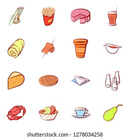 Various images set. Background for printing, design, web. Usable as icons. Colored.