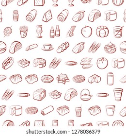 Various images set. Background for printing, design, web. Usable as icons. Seamless. Binary color.