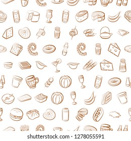 Various images set. Background for printing, design, web. Usable as icons. Seamless. Binary color.