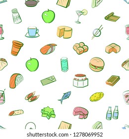 Various images set. Background for printing, design, web. Usable as icons. Seamless. Colored.