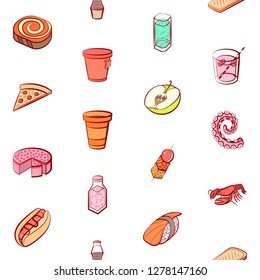 Various images set. Background for printing, design, web. Usable as icons. Seamless. Colored.