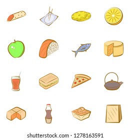 Various images set. Background for printing, design, web. Usable as icons. Colored.