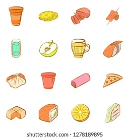 Various images set. Background for printing, design, web. Usable as icons. Colored.