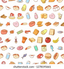 Various images set. Background for printing, design, web. Usable as icons. Seamless. Colored.
