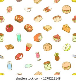 Various images set. Background for printing, design, web. Usable as icons. Seamless. Colored.