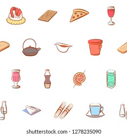 Various images set. Background for printing, design, web. Usable as icons. Seamless. Colored.