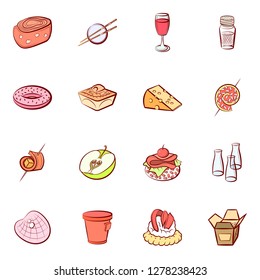 Various images set. Background for printing, design, web. Usable as icons. Colored.