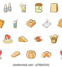 Various images set. Background for printing, design, web. Usable as icons. Seamless. Colored.