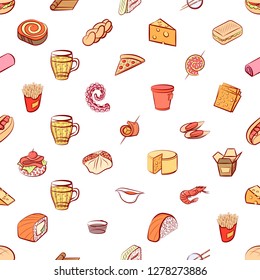 Various images set. Background for printing, design, web. Usable as icons. Seamless. Colored.