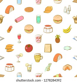 Various images set. Background for printing, design, web. Usable as icons. Seamless. Colored.