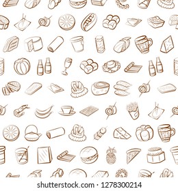 Various images set. Background for printing, design, web. Usable as icons. Seamless. Binary color.