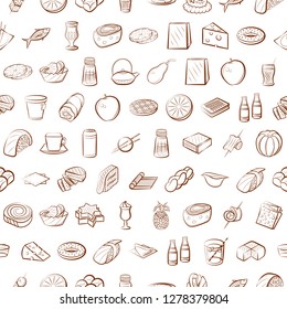 Various images set. Background for printing, design, web. Usable as icons. Seamless. Binary color.