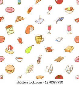 Various images set. Background for printing, design, web. Usable as icons. Seamless. Colored.