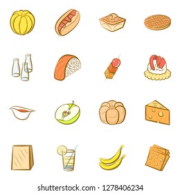 Various images set. Background for printing, design, web. Usable as icons. Colored.