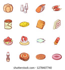 Various images set. Background for printing, design, web. Usable as icons. Colored.