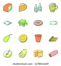 Various images set. Background for printing, design, web. Usable as icons. Colored.