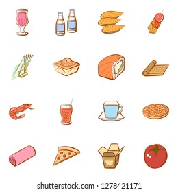 Various images set. Background for printing, design, web. Usable as icons. Colored.