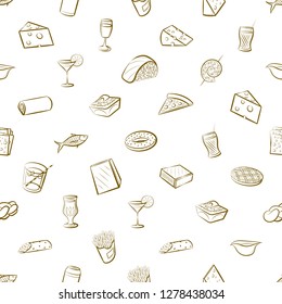 Various images set. Background for printing, design, web. Usable as icons. Seamless. Binary color.