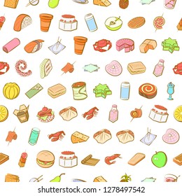 Various images set. Background for printing, design, web. Usable as icons. Seamless. Colored.