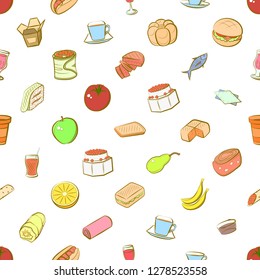 Various images set. Background for printing, design, web. Usable as icons. Seamless. Colored.