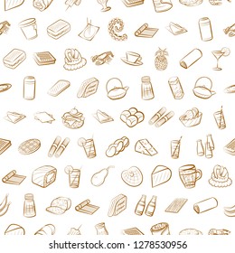 Various images set. Background for printing, design, web. Usable as icons. Seamless. Binary color.