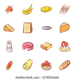 Various images set. Background for printing, design, web. Usable as icons. Colored.