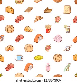 Various images set. Background for printing, design, web. Usable as icons. Seamless. Colored.