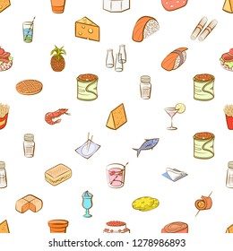 Various images set. Background for printing, design, web. Usable as icons. Seamless. Colored.