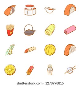 Various images set. Background for printing, design, web. Usable as icons. Colored.