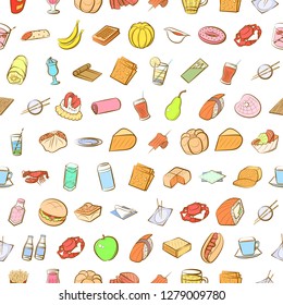 Various images set. Background for printing, design, web. Usable as icons. Seamless. Colored.