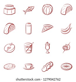 Various images set. Background for printing, design, web. Usable as icons. Binary color.