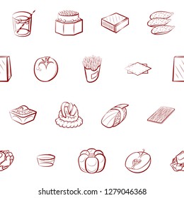 Various images set. Background for printing, design, web. Usable as icons. Seamless. Binary color.