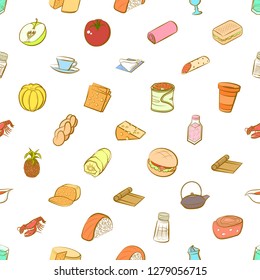 Various images set. Background for printing, design, web. Usable as icons. Seamless. Colored.