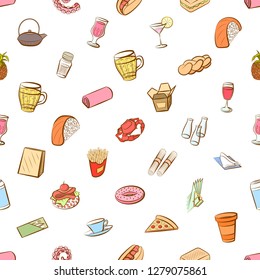 Various images set. Background for printing, design, web. Usable as icons. Seamless. Colored.