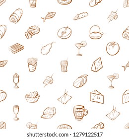 Various images set. Background for printing, design, web. Usable as icons. Seamless. Binary color.