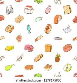 Various images set. Background for printing, design, web. Usable as icons. Seamless. Colored.
