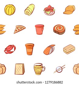 Various images set. Background for printing, design, web. Usable as icons. Seamless. Colored.