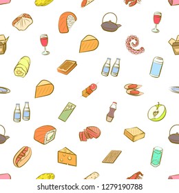 Various images set. Background for printing, design, web. Usable as icons. Seamless. Colored.