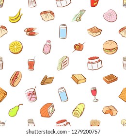 Various images set. Background for printing, design, web. Usable as icons. Seamless. Colored.