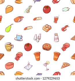 Various images set. Background for printing, design, web. Usable as icons. Seamless. Colored.