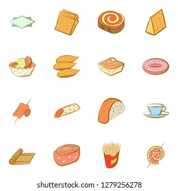 Various images set. Background for printing, design, web. Usable as icons. Colored.