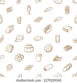 Various images set. Background for printing, design, web. Usable as icons. Seamless. Binary color.