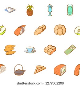 Various images set. Background for printing, design, web. Usable as icons. Seamless. Colored.