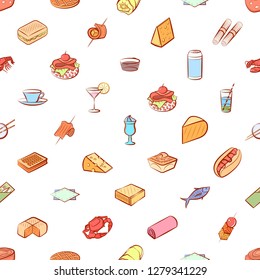 Various images set. Background for printing, design, web. Usable as icons. Seamless. Colored.