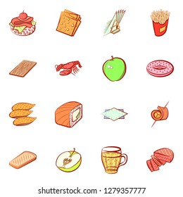 Various images set. Background for printing, design, web. Usable as icons. Colored.