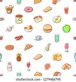 Various images set. Background for printing, design, web. Usable as icons. Seamless. Colored.