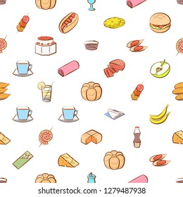 Various images set. Background for printing, design, web. Usable as icons. Seamless. Colored.