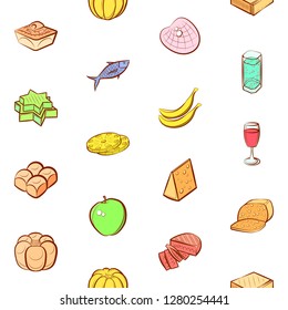 Various images set. Background for printing, design, web. Usable as icons. Seamless. Colored.