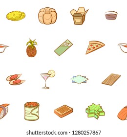 Various images set. Background for printing, design, web. Usable as icons. Seamless. Colored.